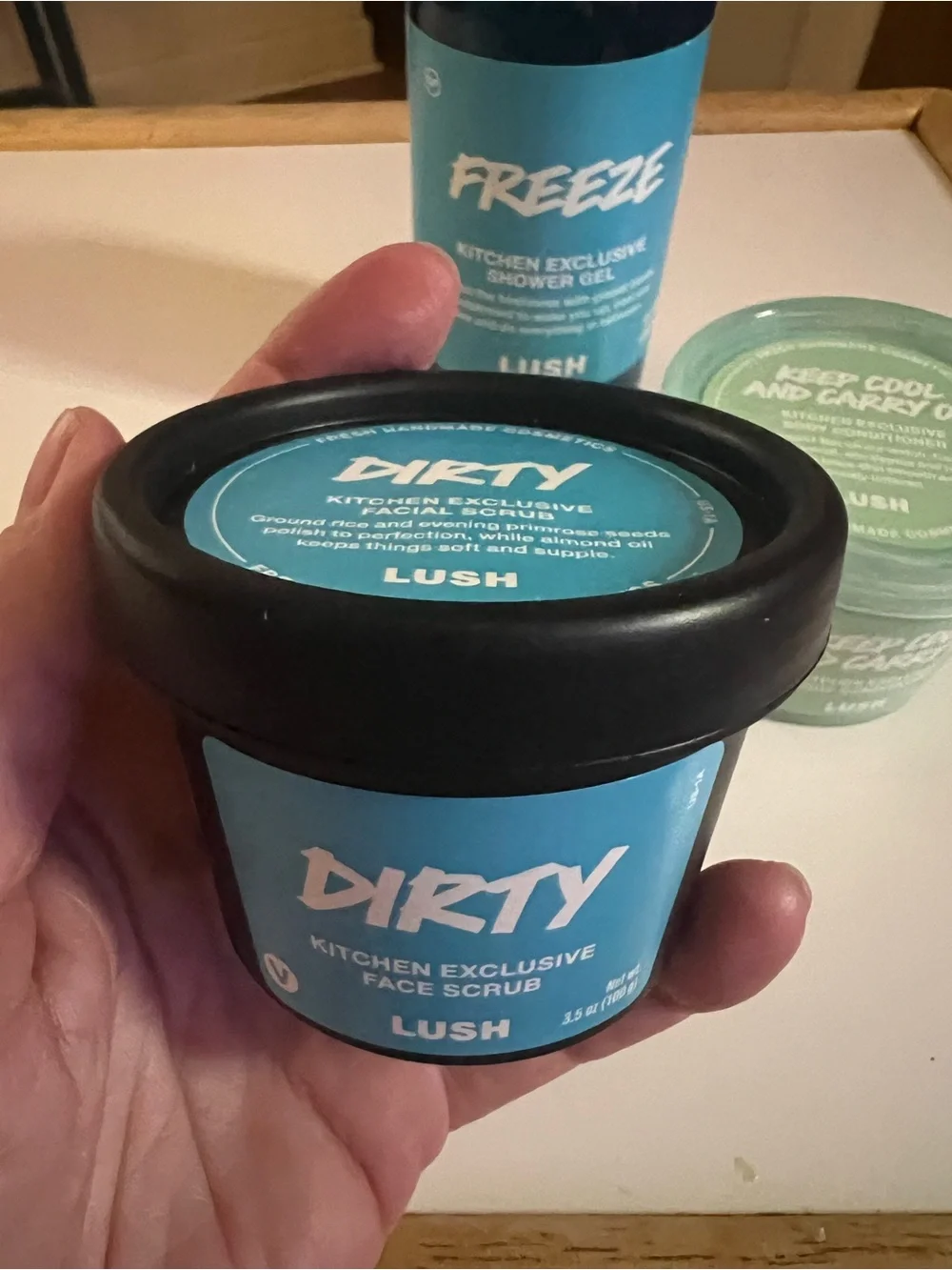 LUSH AUGUST KITCHEN EXCLUSIVE BOX TRIO  FREEZE, DIRTY AND KEEP COOL
